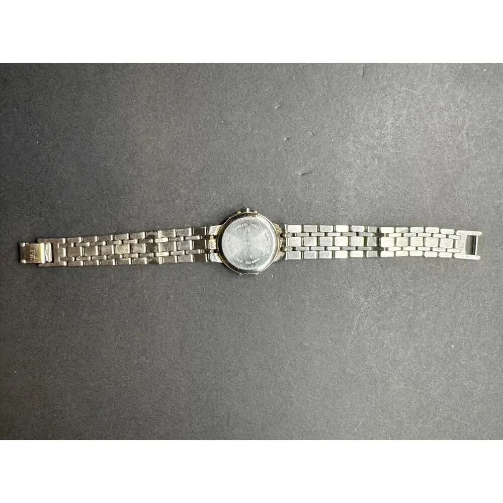 Vintage PB Quartz Moon Phase Date Two Tone Stainless Steel Watch 5ATM